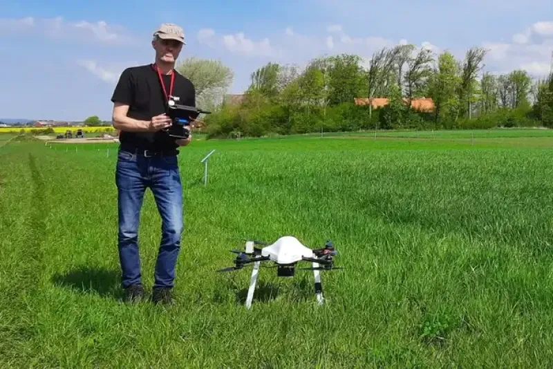 How SLU researchers use drones to develop large-scale models for Variable Nitrogen Rates in Winter Wheat