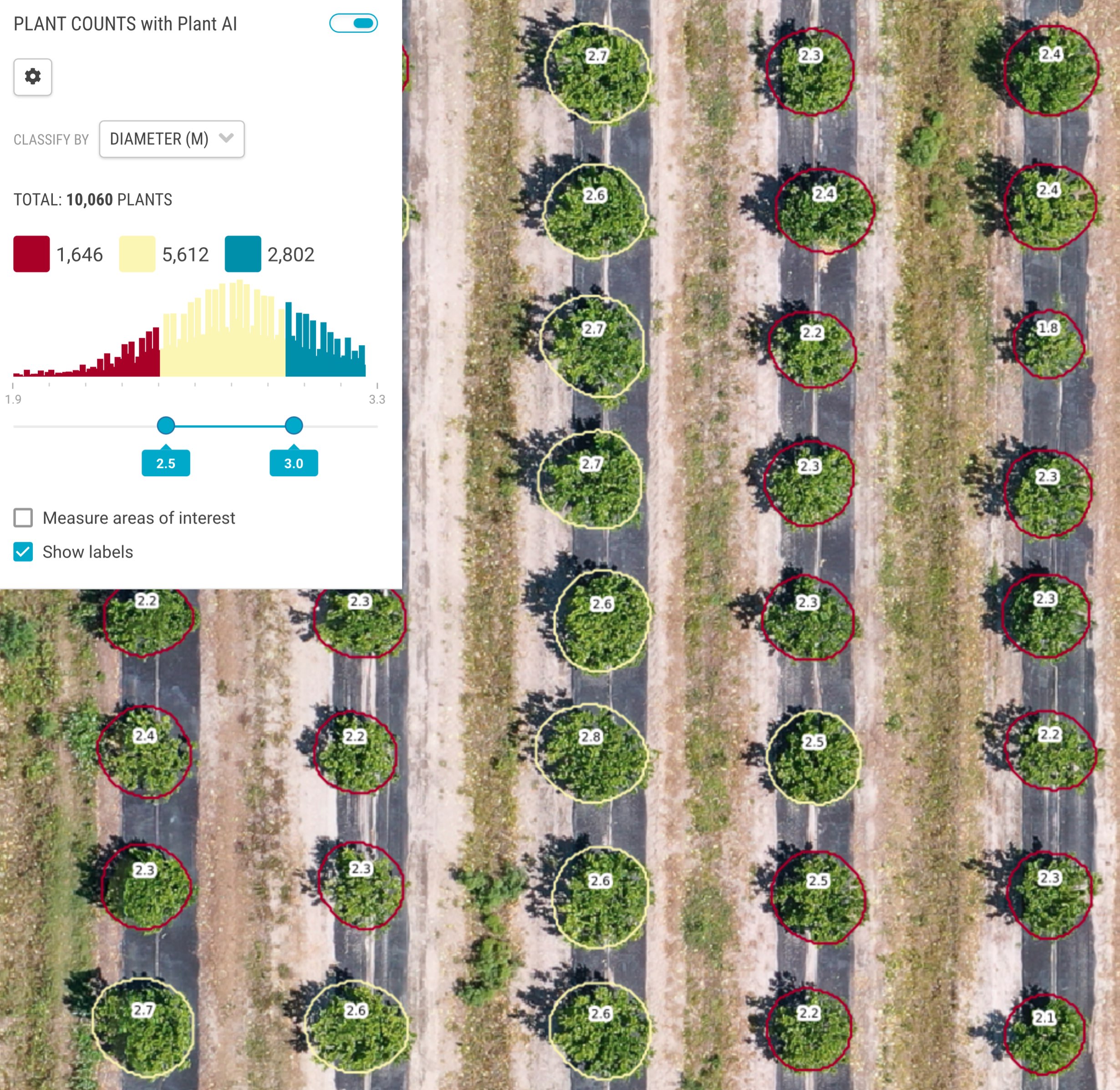 Plant Counts with Plant AI | solution for drone-based crop monitoring